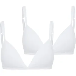 SKINY Damen Triangel-BH Cotton Essentials 2er Pack