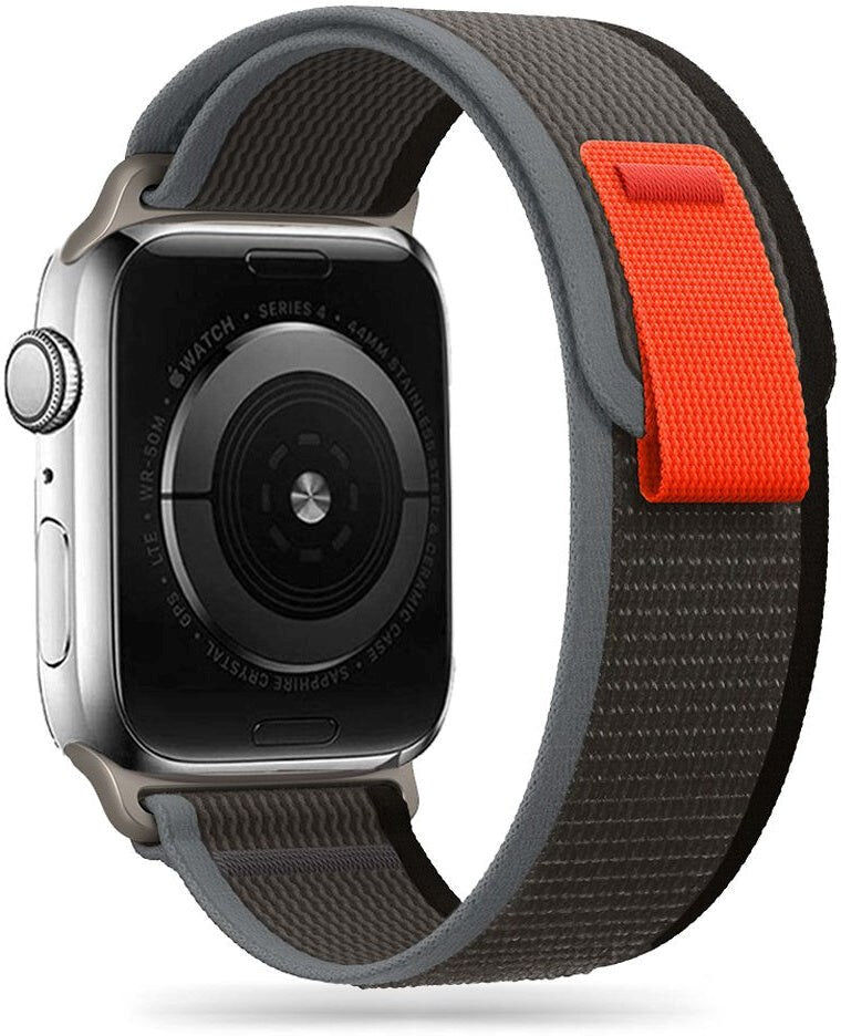 Nylon Velcro Rem til Apple Watch (42/44/SE/45/46/49mm) Tech-Protect - Sort