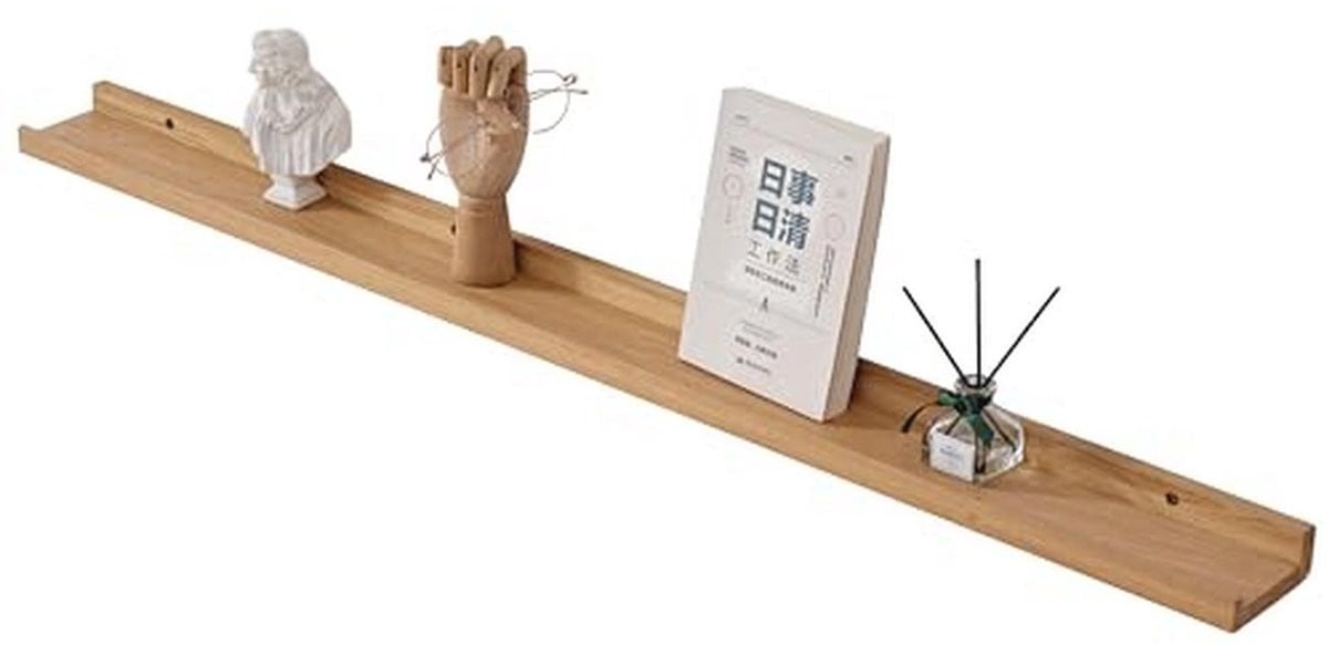 Houten Zwevende Plank - Massief Eiken Wandplank voor Wandmontage