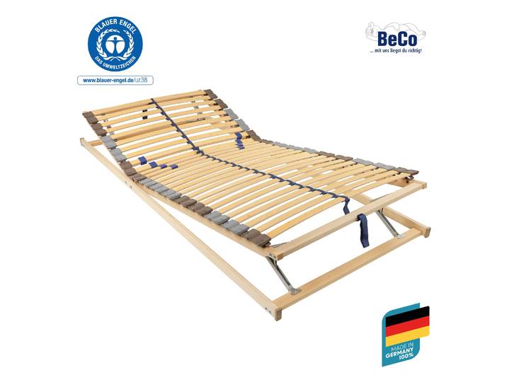 Lattenrost BECO Blue Star KF , transparent (weiß, neutral), B:140cm H:8cm L:200cm, Lattenroste, Lattenrost, ausgezeichnet mit dem Blauen Engel