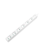 LogiLink Slim Steckdosenleiste Wechselstrom 250 V 3400 Watt Ausgangsanschlüsse: 6 Eurostecker 1.5 m Schnur weiß (LPS231)