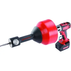 ROTHENBERGER Set ROSPIMATIC CL inkl. Spirale 8mmx7,5m mit Keulenkopf, + Kupplung + Kreuzblattbohrer - 1000002299