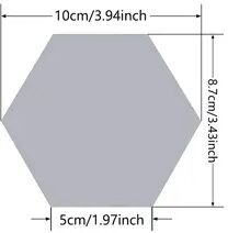 Fusion Finds Hexagon Wall Mirror Acrylic Mirror Stickers For DIY Living Room Wall Decor f 10pcs
