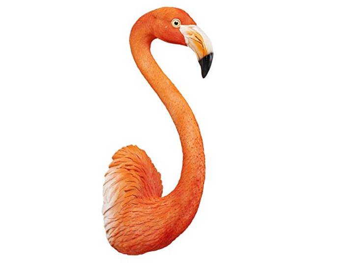 Kare Design Wandobjekt Flamingo, Rosa, 72 cm hoch Wandmontage, Wanddeko, Wandkunst, Blickfang, Dekoobjekt, Dekofigur, verspieltes Design, als Wohnaccessoire, Wohnzimmer, Flur