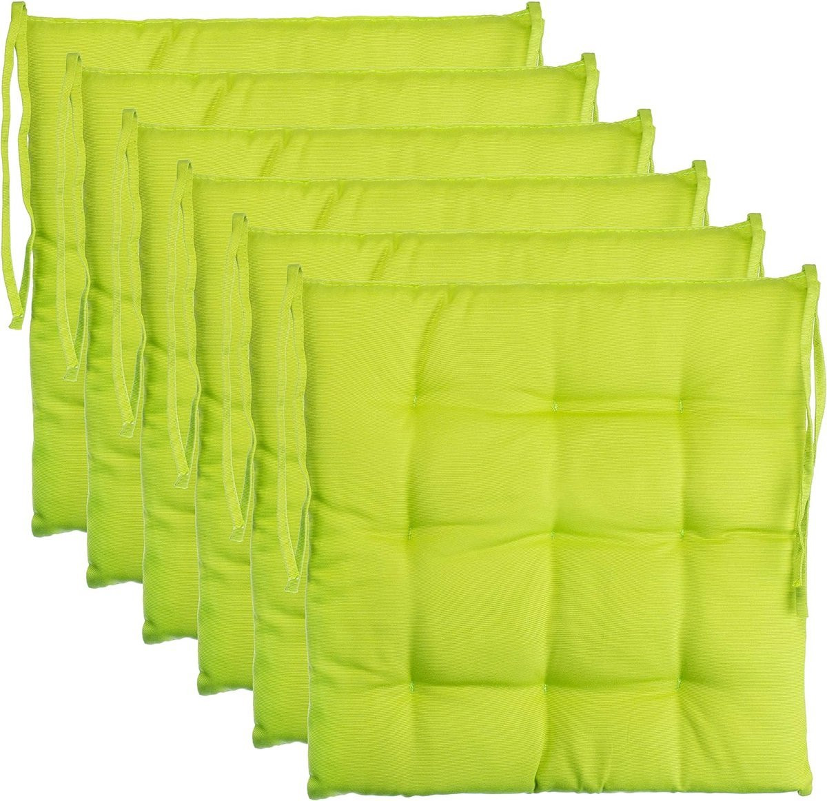 Decoratief stoelkussen of tuinzitkussen met 9-punts quilten en foam flakes vulling