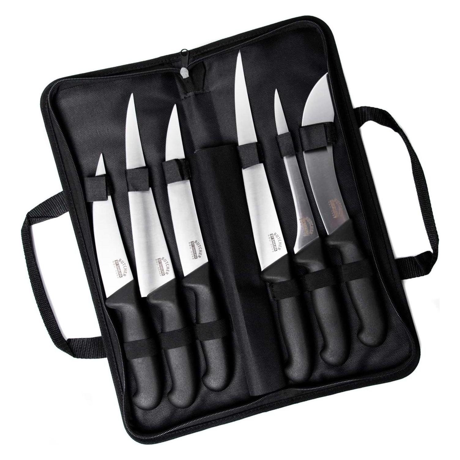 Samura BUTCHER kitchen Set of 6 knives: SBU-0067, SBU-0066, SBU-0064, SBU-0063, SBU-0049, honing rod (18.70 cm, 6x) (SBU-0260)