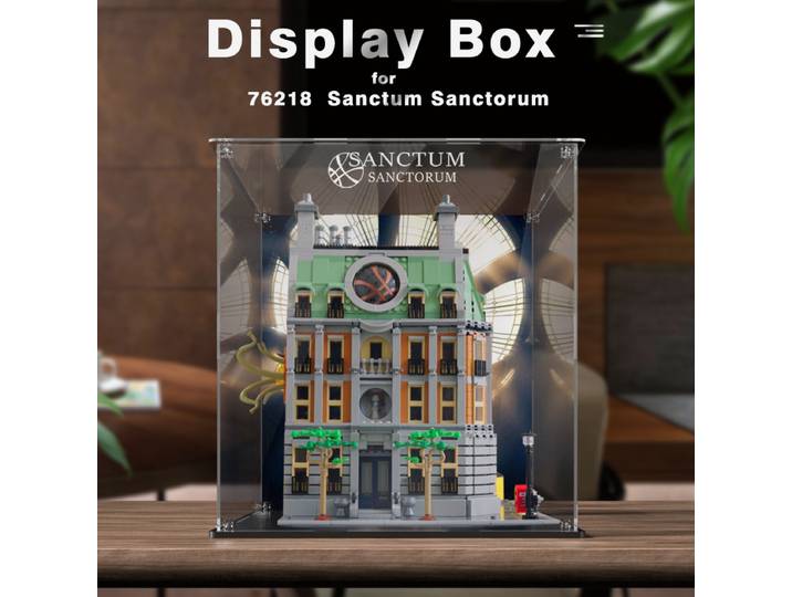 Boîte de présentation en acrylique pour le set de construction Lego 76218, vitrine anti-poussière pour jouets en briques, modèle de voiture, boîte de présentation