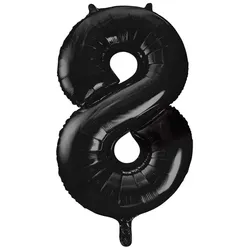 XL Folienballon Zahl 8 schwarz