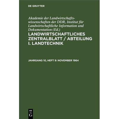 November 1964, Gebundene Ausgabe von , De Gruyter, 978-3-11-264029-6