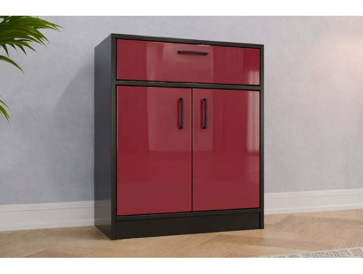 Badezimmer Kommode nach Maß - RAL 4002 Rotviolett - 88x74x38cm - Individuell konfigurieren