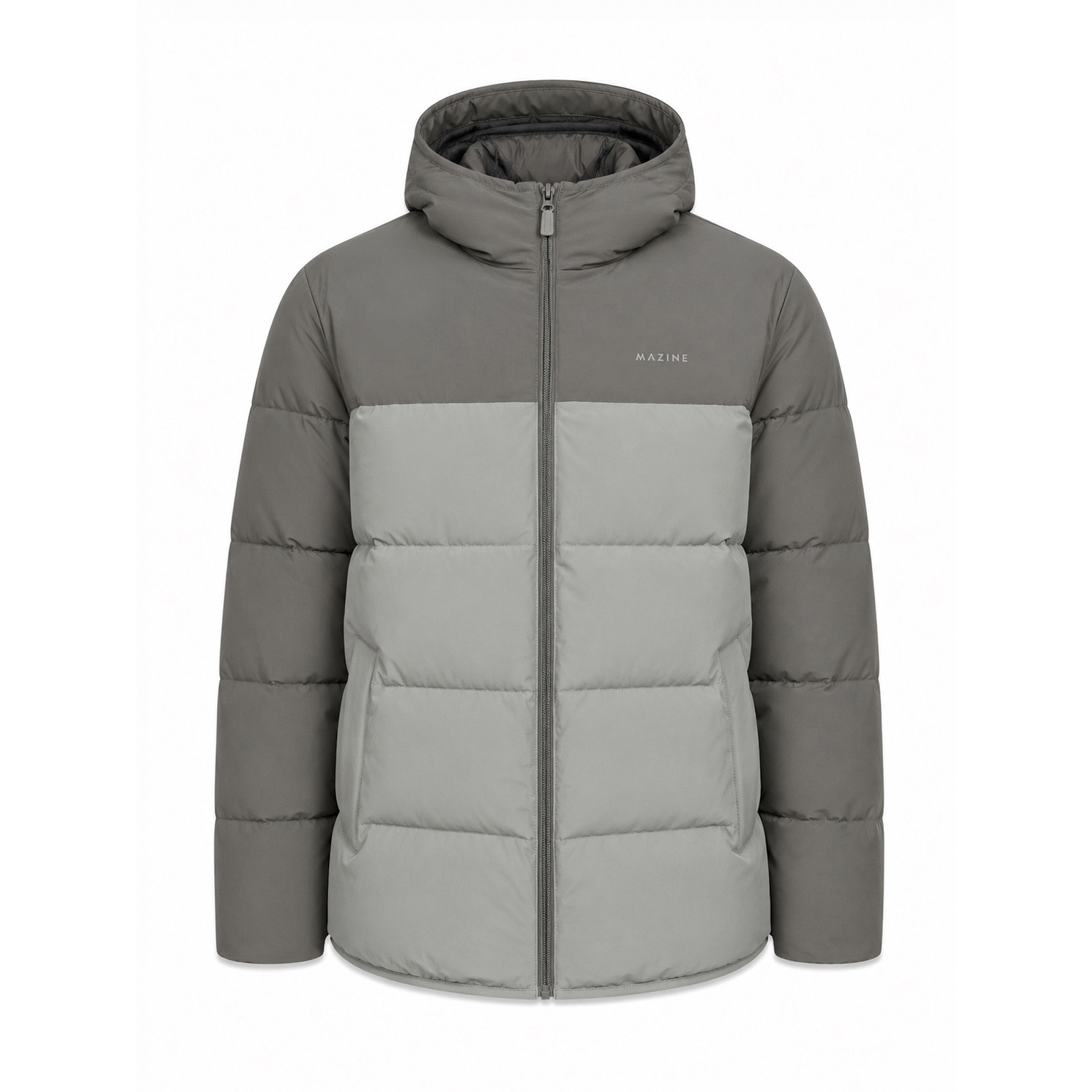 Mazine Block Puffer Herren Kunstfaserjacke grau Größe XL Lifestyle Wasserabweisend
