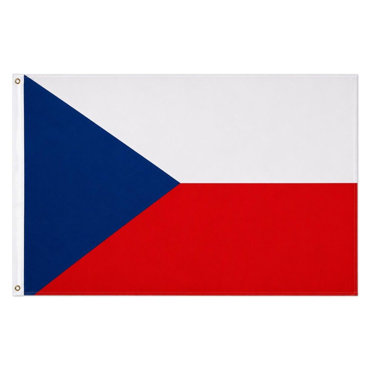 trends4cents Flagge Tschechien 90 x 150 cm Fahne mit 2 Ösen 100g/m² Stoffgewicht Hissflagge Mast (90 x 150 cm) (32205154)