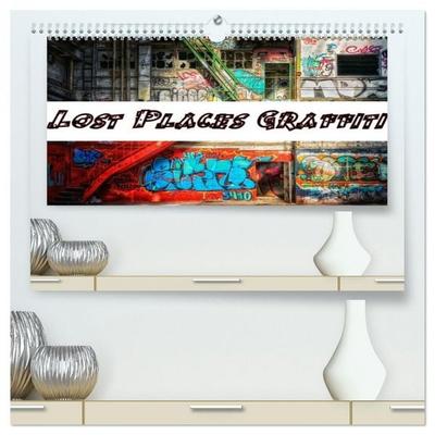 Lost Places Graffiti (hochwertiger Premium Wandkalender 2026 DIN A2 quer), Kunstdruck in Hochglanz