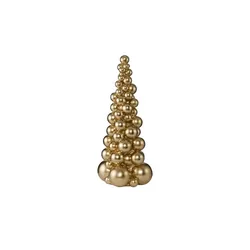 HOME STORY Deko LED Baum   ¦ gold ¦ Polyresin (Kunstharz) ¦ Maße (cm): B: 15,1 H: 41,2