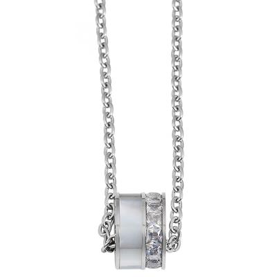 Kette mit Anhänger ADELIA´S "Damen Edelstahl Halskette mit Anhänger unbekannt cm", silber, Halsketten, Damen, unbekannt, Edelstahl