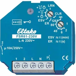 Eltako Funk-Aktor, 868MHz, Unterputz, 230V AC, 1k, geeignet für Pulsdrücker, geeignet für Schalter, mit Funkhandsender, FSR61-230V