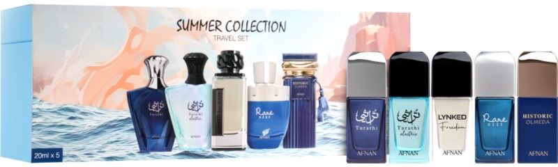 Afnan Summer Collection Travel Set coffret cadeau pour homme