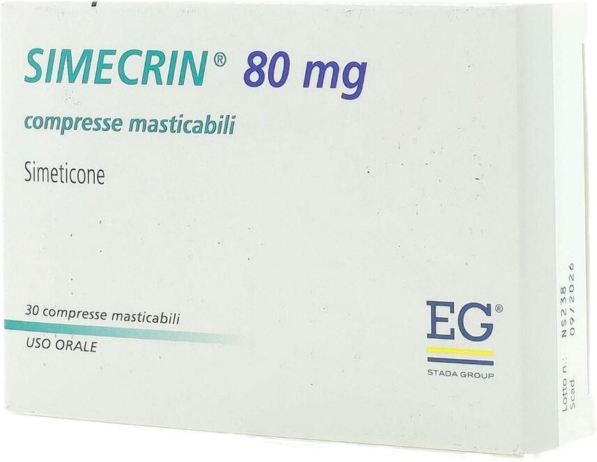 EG SpA Simecrin 80 mg, 30 Compresse Masticabili