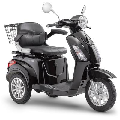 Elektromobil LUXXON "E3800", schwarz, ElektromobileB:68cm H:111cm L:155cm, bis zu 65 km Reichweite, Elektro Dreirad, Seniorenmobil, B:68cm H:111cm L:155cm