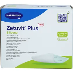 Zetuvit Plus Silicone 8x8cm Steril 10 ST