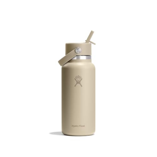 Hydro Flask Wide Mouth Drinkfles met Flex Straw Cap - 946 ml - Oat