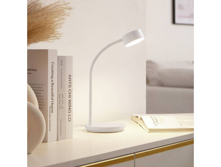 lampe de table LED Maori blanche - Lindby - Bureau / espaces de travail - Moderne - Métal - À ampoule unique