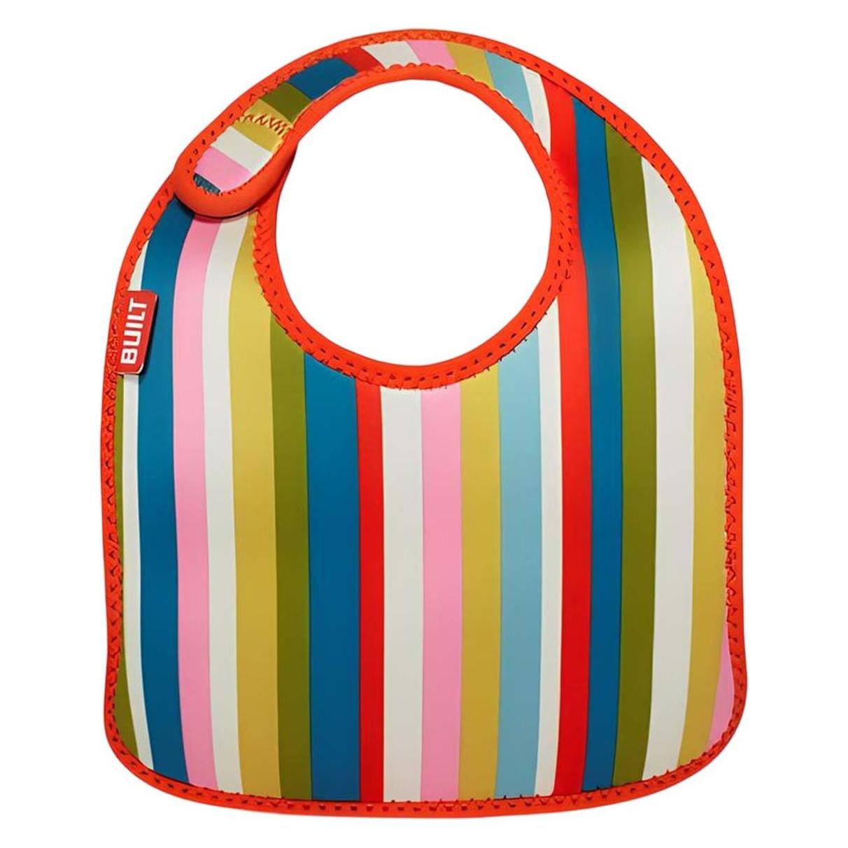 Built Bib Mess Mate Baby Pink Stripe 2 pcs (6 Monate) (33289-uniw)