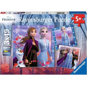 Ravensburger Puzzle 05011, Disney Frozen 2, Die Reise beginnt, ab 5 Jahre, 3x 49 Teile