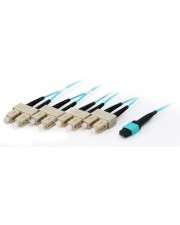 Digital Data Communications MTP/SC 50/125m 15m MTP 4x SC Cyan Trunk Fiber Patch Cord OM4 (25557707)