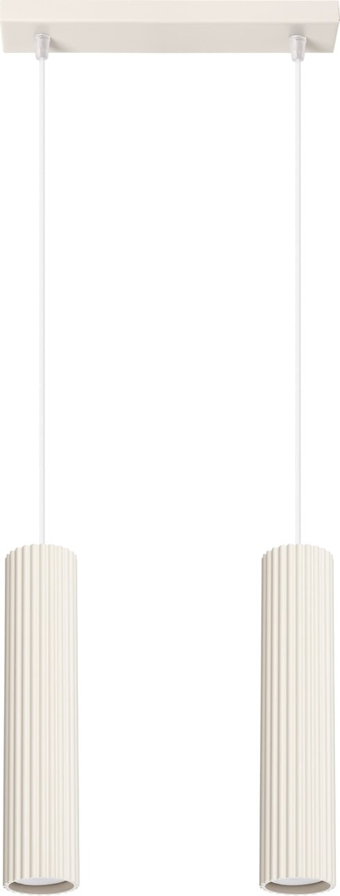 LUMILO Hanglamp AMBER 2 GU10 beige aluminium
