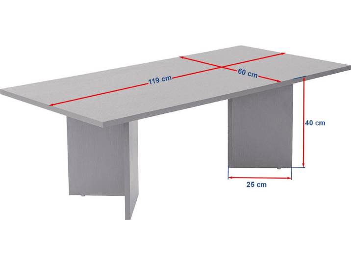CALICOSY - Couchtisch mit rechteckiger Platte L119 cm - SABIN