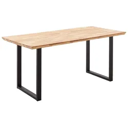 Esstisch Esszimmertisch aus Metall und Zerreiche Massivholz