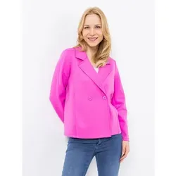 KIM & CO. Blazer, Langarm Scuba Leder Optik Reverskragen figurbetont