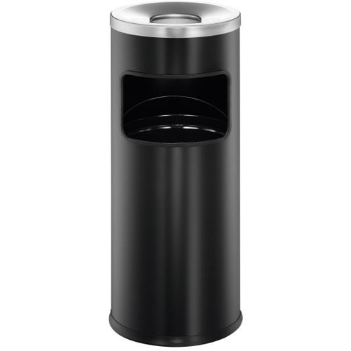 Durable Papierkorb Safe mit Ascher rund schwarz