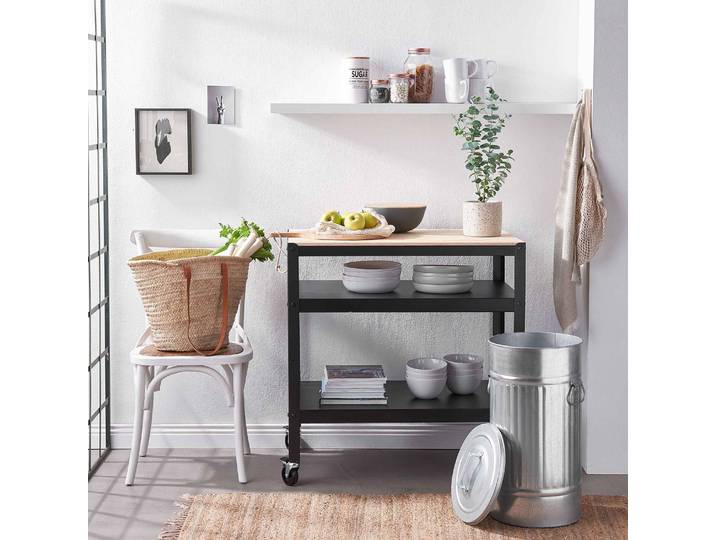 Poubelle Oskar ZINC Ø 34cm Argenté/Argenté