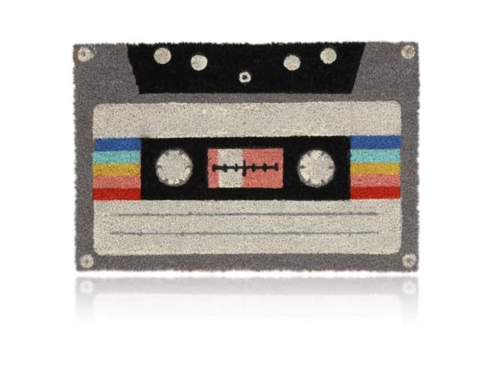 Relaxdays Paillasson Coco 60x40 cm\, Tapis\, Motif Cassette\, antidérapant\, résistant\, intérieur\, extérieur\, Multicolore