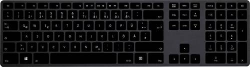 Matias FK418PCDCBB-DE Wireless USB-C Aluminum Keyboard Kabellos Tastatur Deutsch, QWERTZ Schwarz