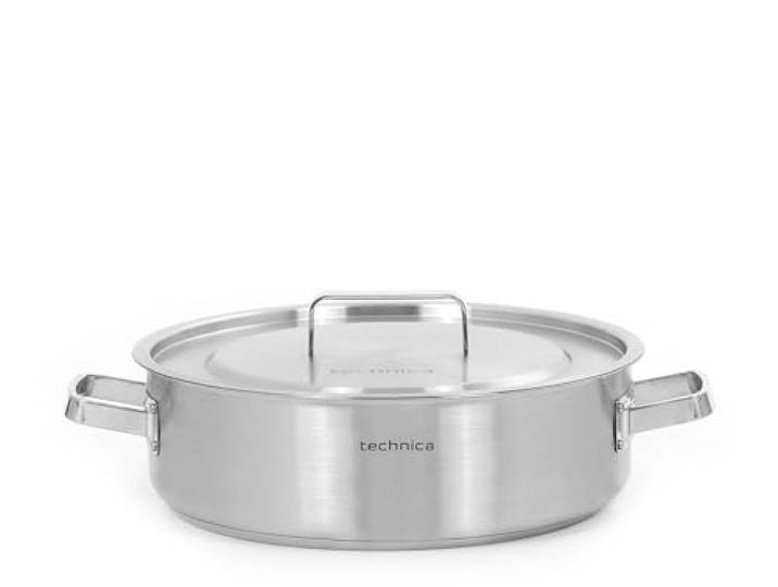 TECHNICA Topf Induktion 11,2 l – Kochtopf Groß ⌀360 mm aus Edelstahl mit Deckel Kapselboden Für alle Herdarten Spülmaschinengeeignet Hitzefeste Griffe – Ohne Nickel – Profiqualität