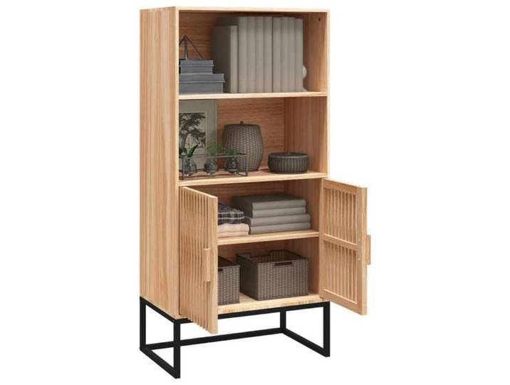 (10079)Meuble rangement - Buffet haut - contemporain - 60x35x125 cm bois d'ingénierie poid:22.5 kg
