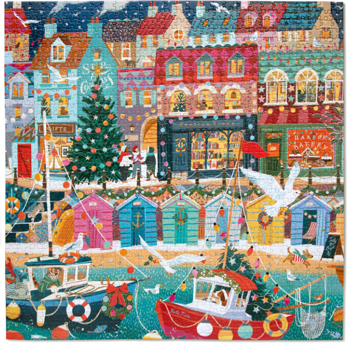 Puzzle 1000 pcs English Seaside Christmas - Eeboo