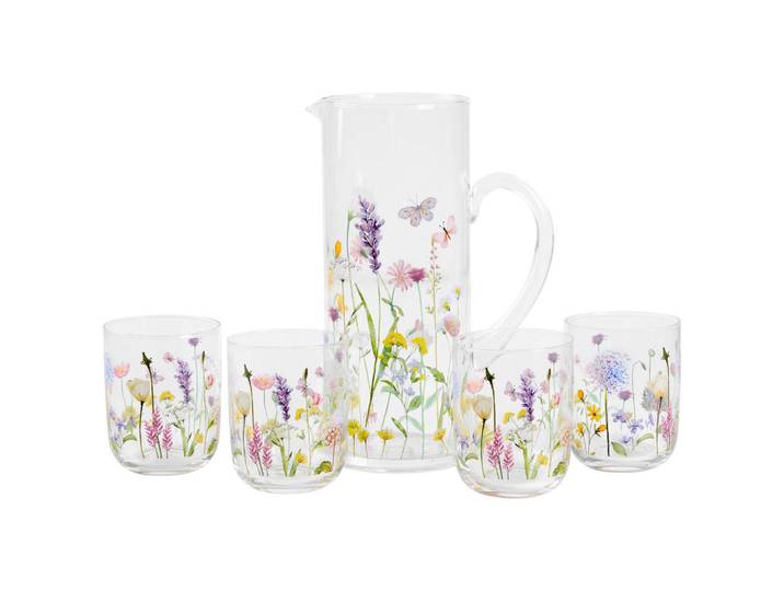 Landscape Gläserset, Klar, Mehrfarbig, Glas, 5-teilig, Lfgb, mundgeblasen, Gläser, Gläsersets