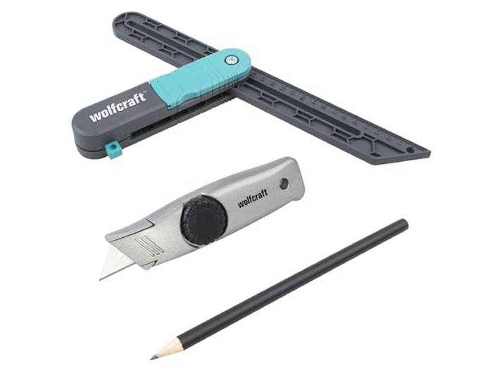 wolfcraft Legset vinylvloer, 3-dlg. I 6978000 I Voor het nauwkeurig leggen van vinylvloeren tot 6 mm dik