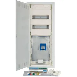 Eaton 302431 Unterputz-Kleinverteiler, Hybrid, 5-reihig, 24TE, Stahlblechtür superflach KLV-60UPS-HY24-SF