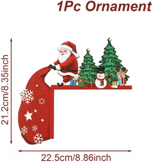 Inspire Picks Merry Christmas Wooden Door Frame Decoration Pendant style 3