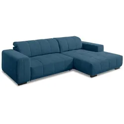 SOMETA Ecksofa Alvin Stoff Blau