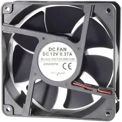 Tru Components Wasserfester Axiallüfter (120 mm, 1x), PC Lüfter, Schwarz