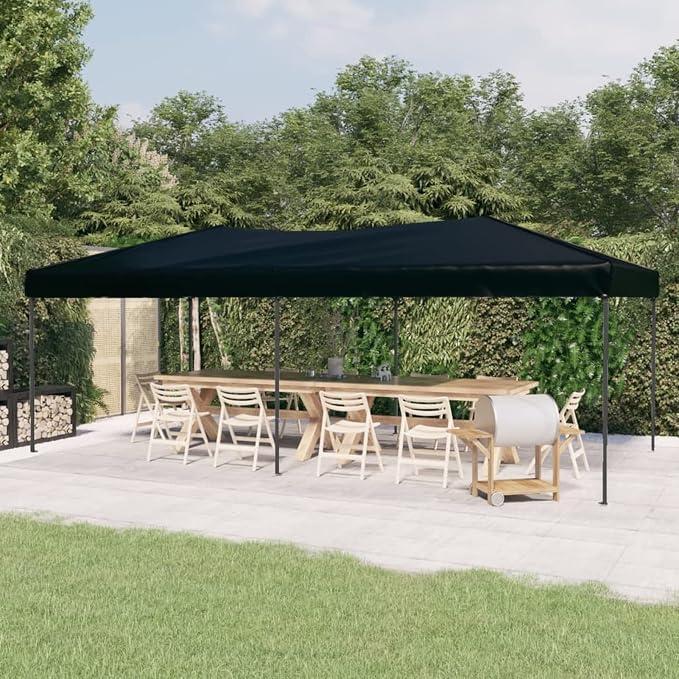 Partyzelt Faltbar, Pavillon, Party Zelt, Bierzelt, Faltpavillon, Gartenzelt, Lackierzelt, Zelt Garage, Zeltgarage, Schwarz 3x6 m