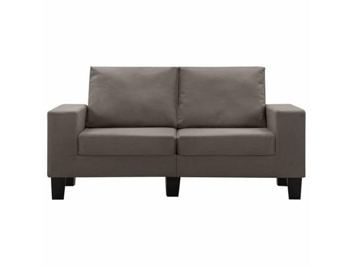 KTHLBRH Sofa Taupe 2-Sitzer aus Stoff Flache Armlehnen, minimalistisches Design, geeignet für Wohnzimmer und Büro