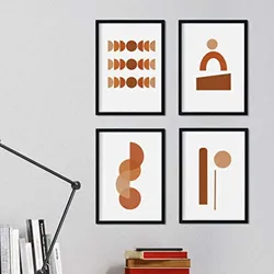 POSTER Set mit 4 Marokko, Erde in Brauntönen A3 Rahmenlos