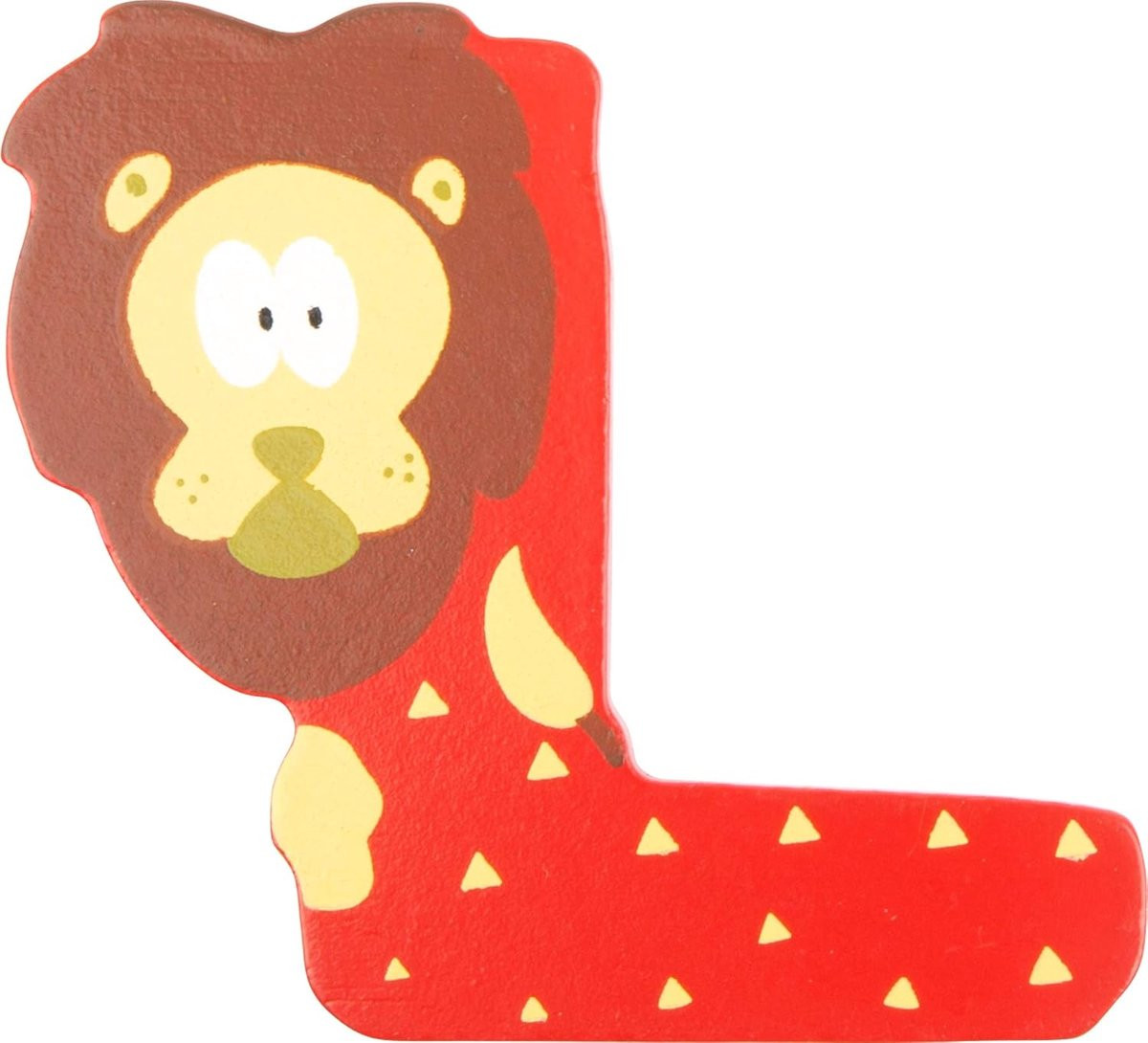 Houten Letter L met Dierenmotief Engels Design voor Kinderkamer Decoratie